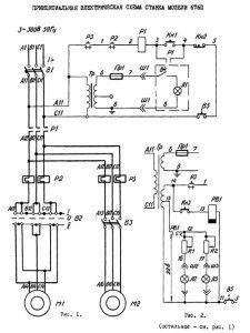 Электрическая схема станка